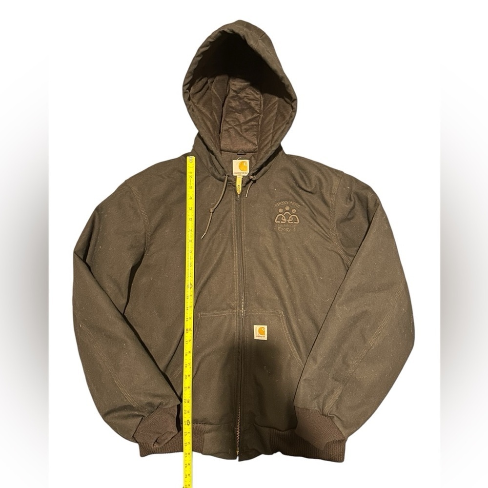 Carhartt men black jacket medium size, gently used